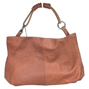 Barontini Soft Leather Peach And Beige Shoulder Bag • Made In Argentina